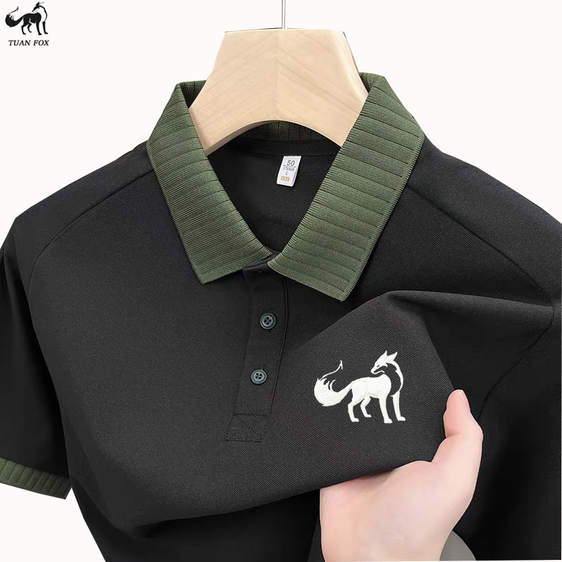 Original Tuan Fox Polo Pria Bordir Kaos Kerah Pria Premium Lembut Tahan Lama Baju Polo Pria Original