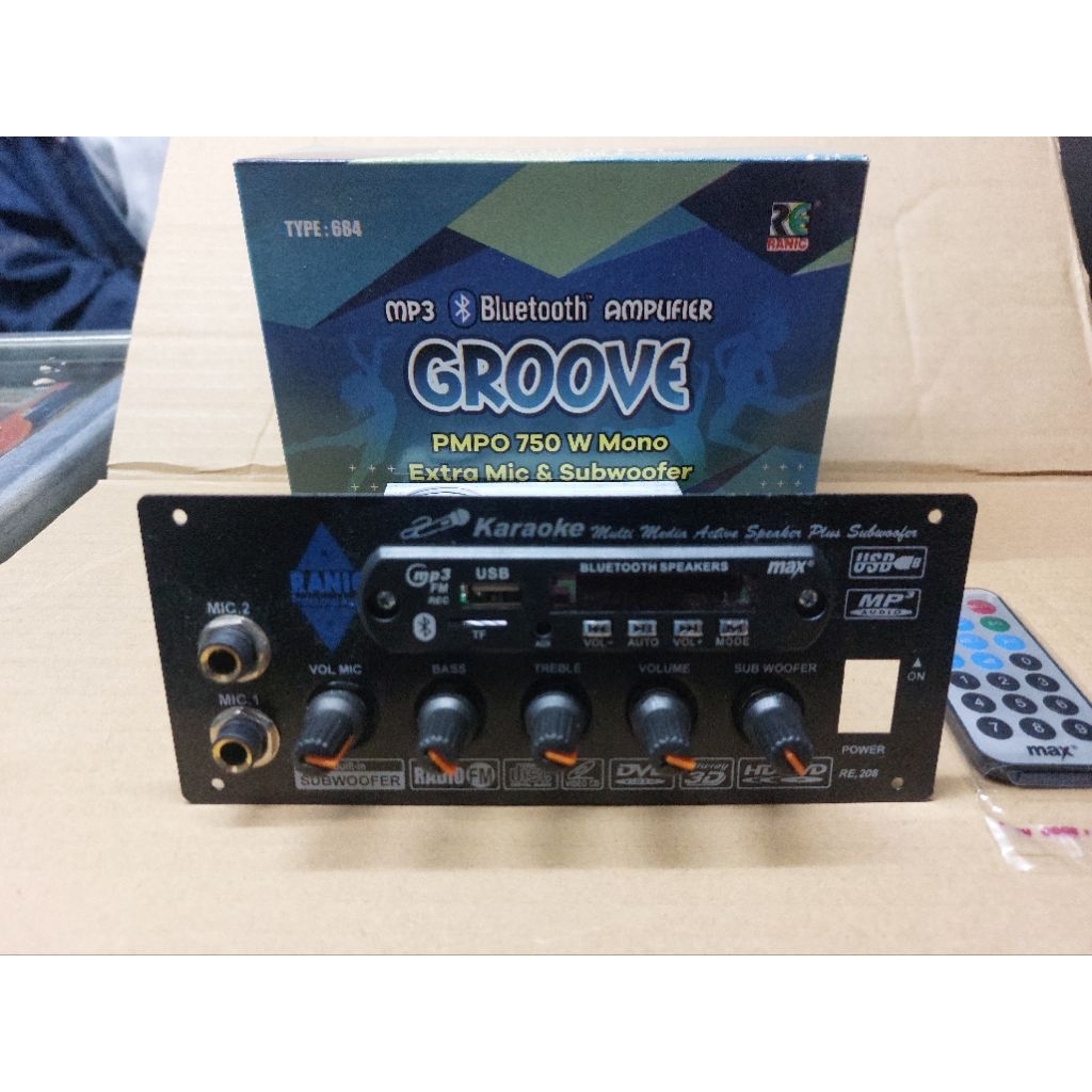 Kit Aktif Speaker Mono Plus Mic Subwoofer Karaoke Mp3 Bluetooth