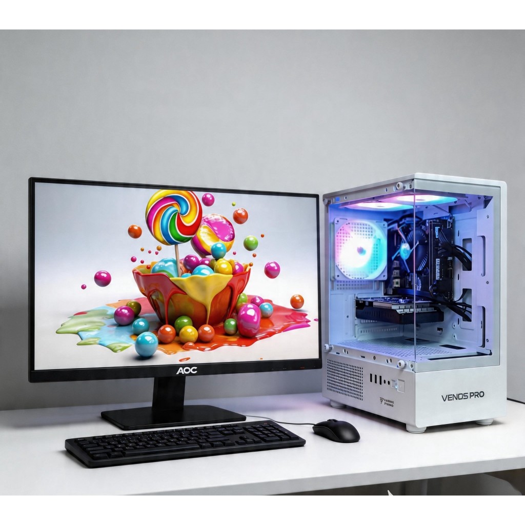 1Set PC  Core i7 3770 Ram 16gb + HDD 1TB + SSD + Monitor LED 24 inc