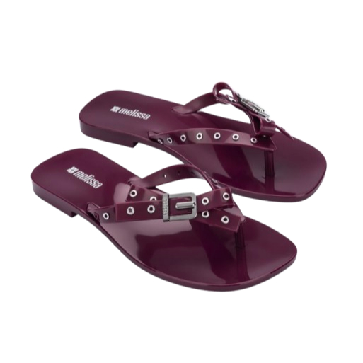 Sandal Jepit Wanita Melissa Harmonis Squared Ad Red