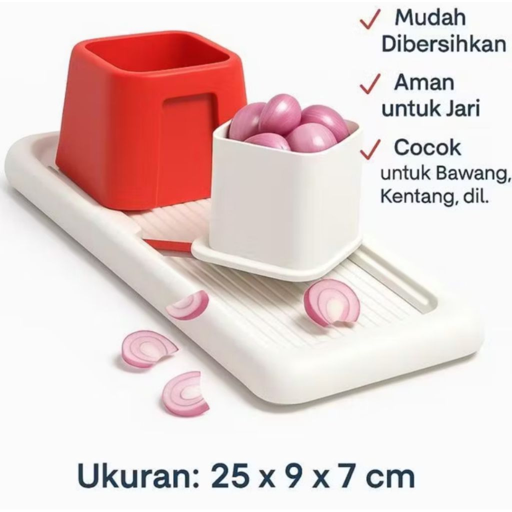 Perlengkapan Dapur - Tupperware Speedy Mando Alat Iris Bawang - Pisau Tajam