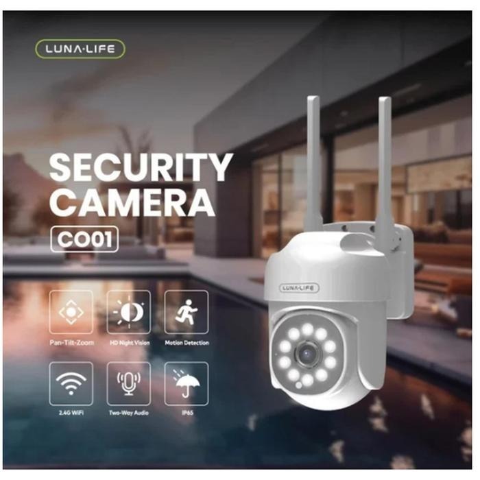 LUNA LIFE Kamera CCTV Smart CO01 3MP Outdoor WiFi 360 Wireless Waterproof - CCTV Only