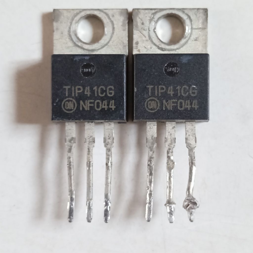 Transistor NPN TIP41CG ( 6A 100V ) Cabutan Original Sudah Lulus Tes Normal Harga 1 Pcs