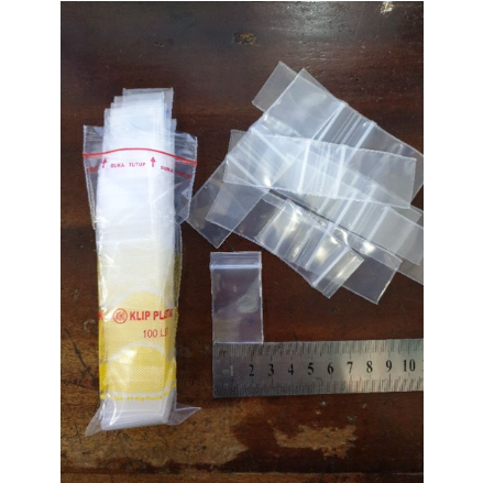 plastik klip 2x3.5 1pack isi 100pcs  / Klip Kecil TEBAL 2x3.5cm / Klip 2x3.5cm / Klip Plastik 2x3.5 