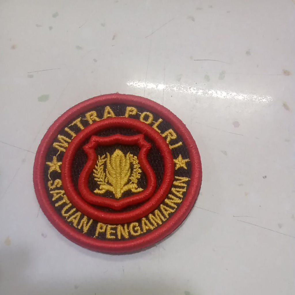 logo mitra polri bordir timbul