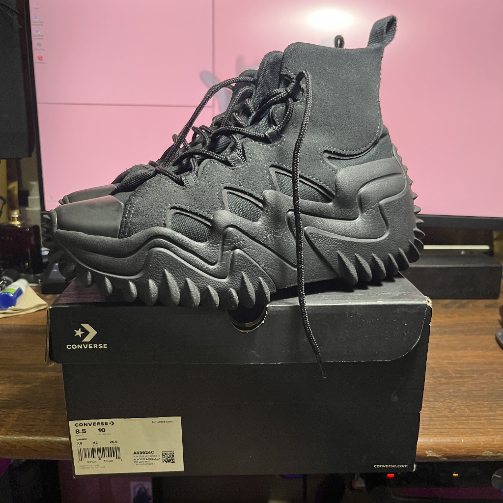Converse Run Star Motion CX Hi Triple Black (Size 42)
