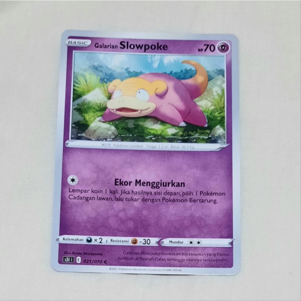 Kartu Pokemon Galarian Slowpoke S5i bahasa indo tcg