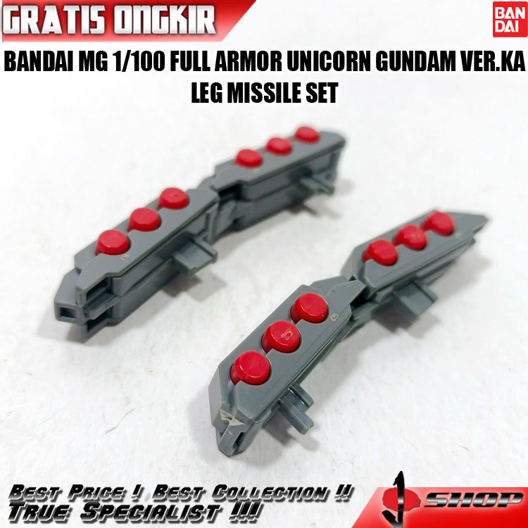 BANDAI MG 1/100 FULL ARMOR UNICORN GUNDAM VER.KA LEG MISSILE SET MG2239