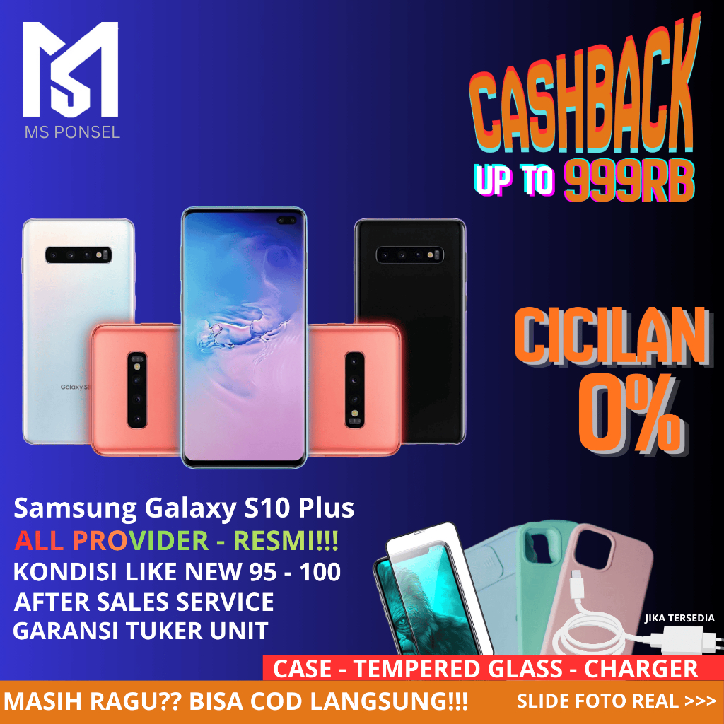 SEIN | Samsung Galaxy S10 Plus S10+ 8/512GB 8/128GB 12/1TB Resmi Second Fullset Original
