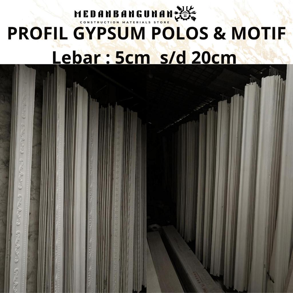 List Gypsum Polos Dan Motif - Biding Gypsum - Profil Gypsum Panjang 2m