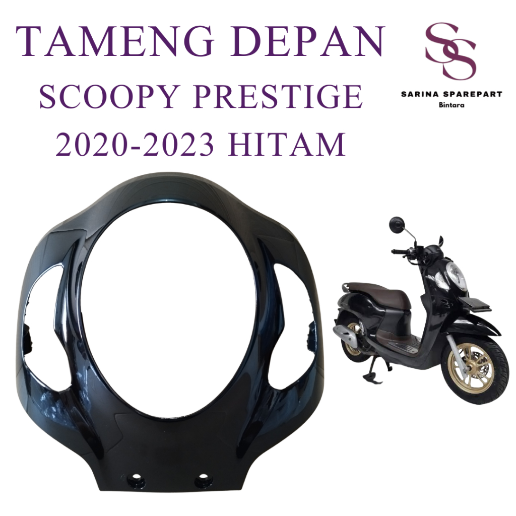 Panel Tameng Dada Depan Scoopy Prestige 2020-2023 Tameng Depan Scoopy Prestige K2F HITAM Tenshi