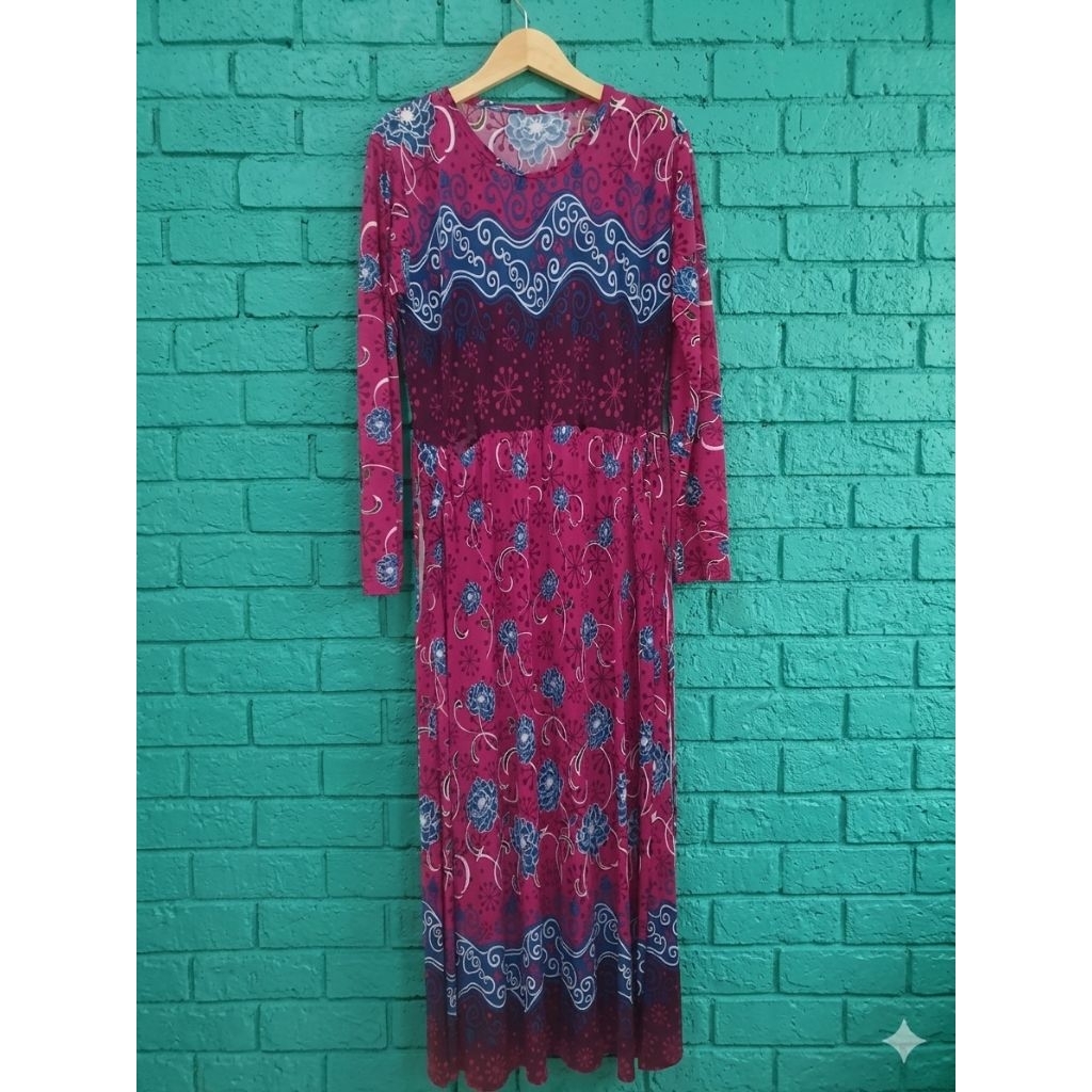 Preloved gamis LD 98 tinggi 150 cm l gamis wanita l gamis ungu l gamis viral