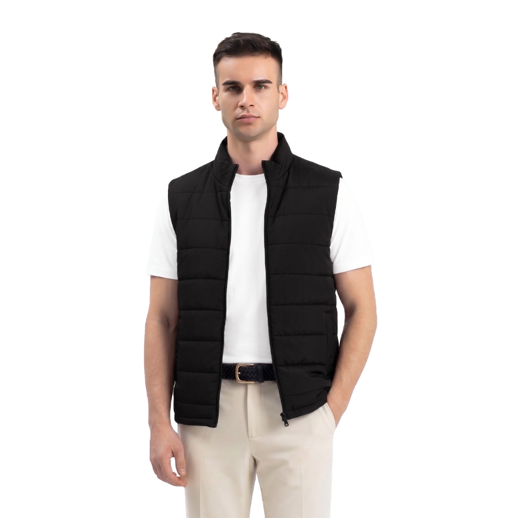 Ribsgold Puffer Vest | Vest Puffer Pria Casual
