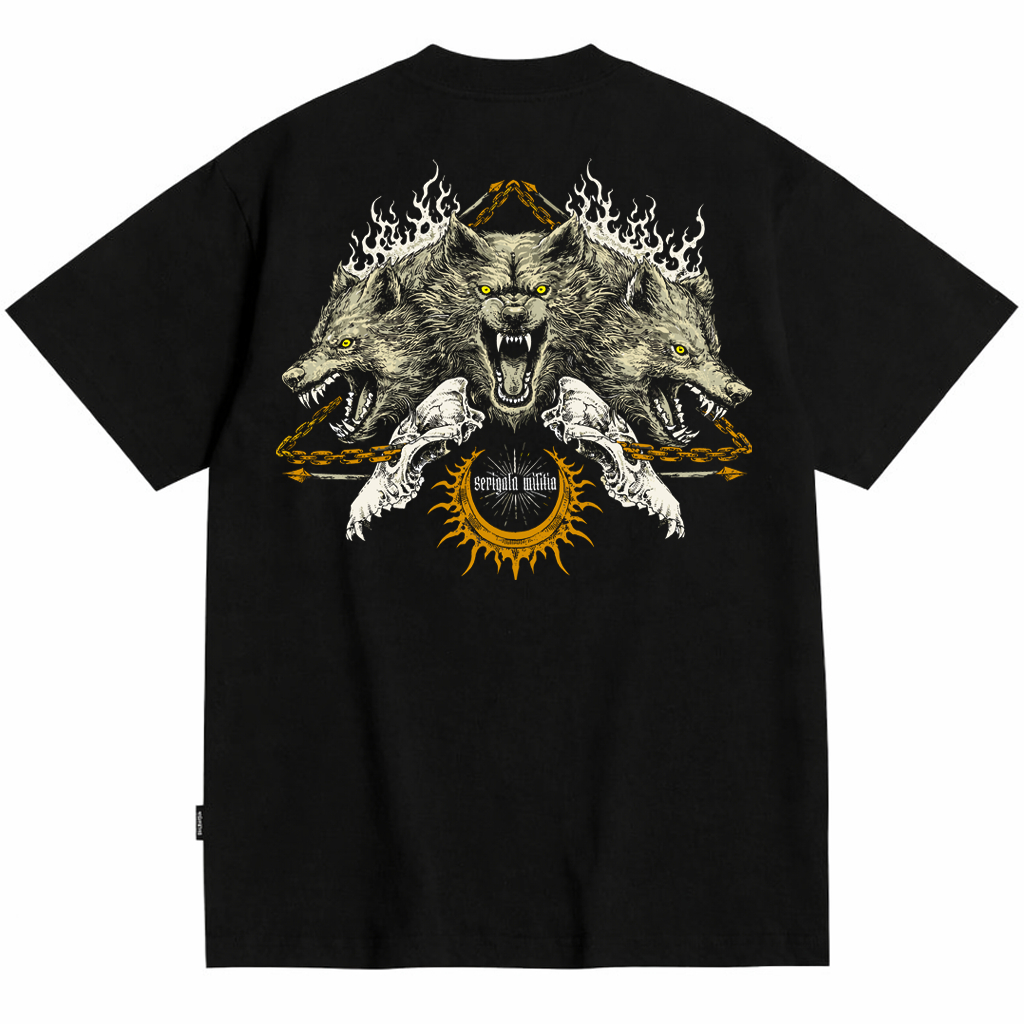 Kaos Seringai Trident Bootleg Unofficial Tshirt Band Seringai Merchandise Cotton Combed 24s