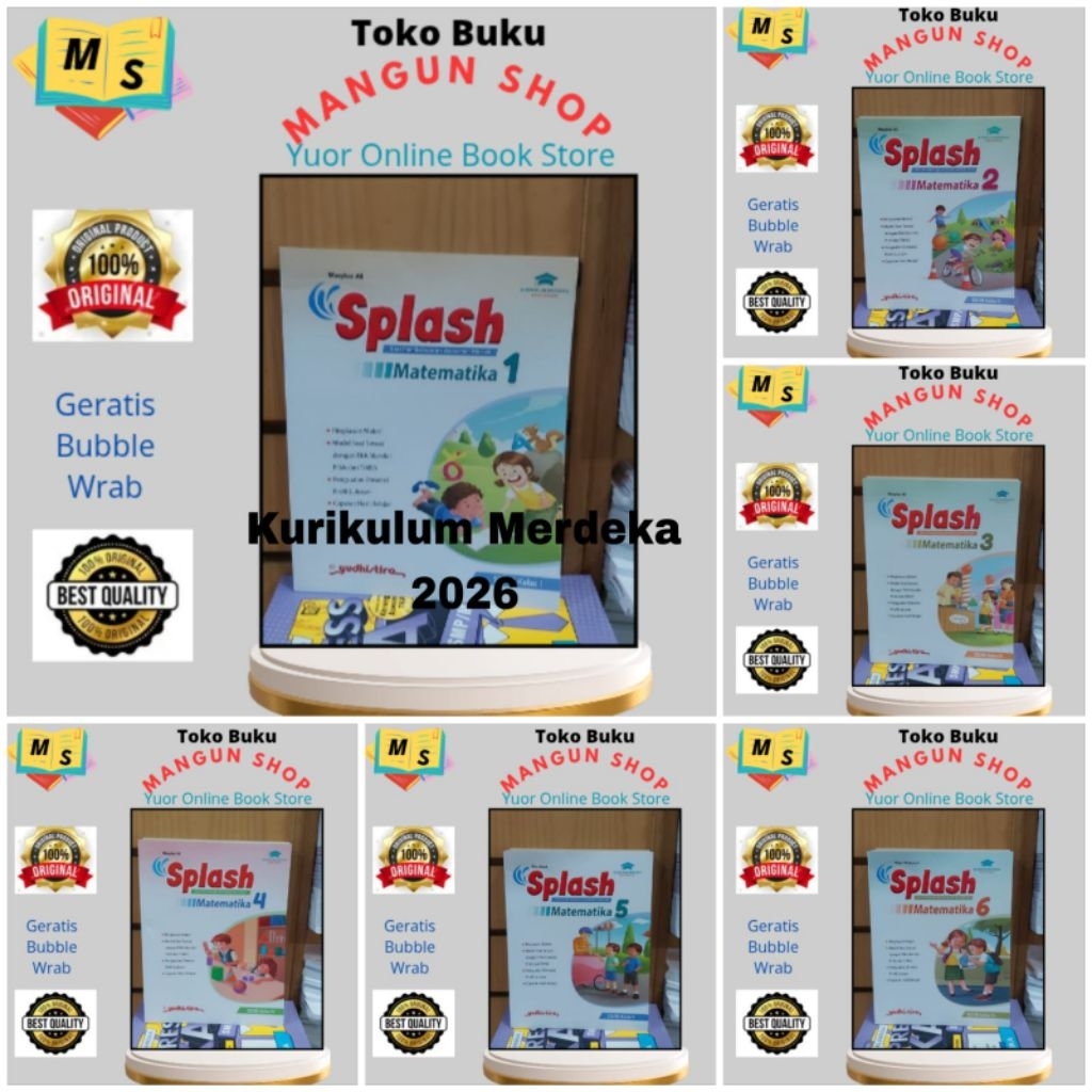 Buku Splash Matematika Kelas 1,2,3,4,5,6 SD Kurikulum Merdeka Yudistira