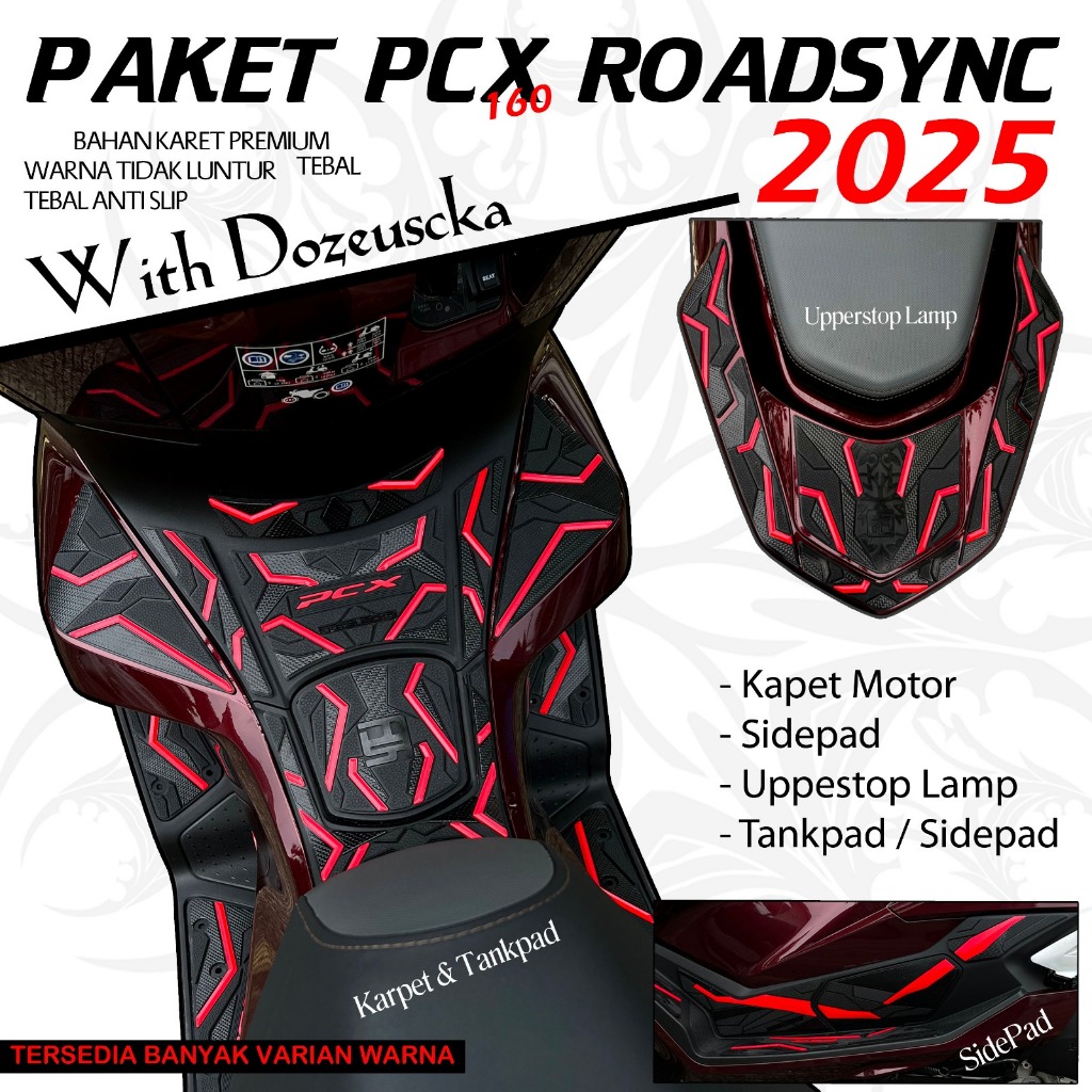Dozeuscka Aksesoris Motor PCX 160 Anti Slip Tahun 2021 Sampai 2026 Roadsync Abs Cbs