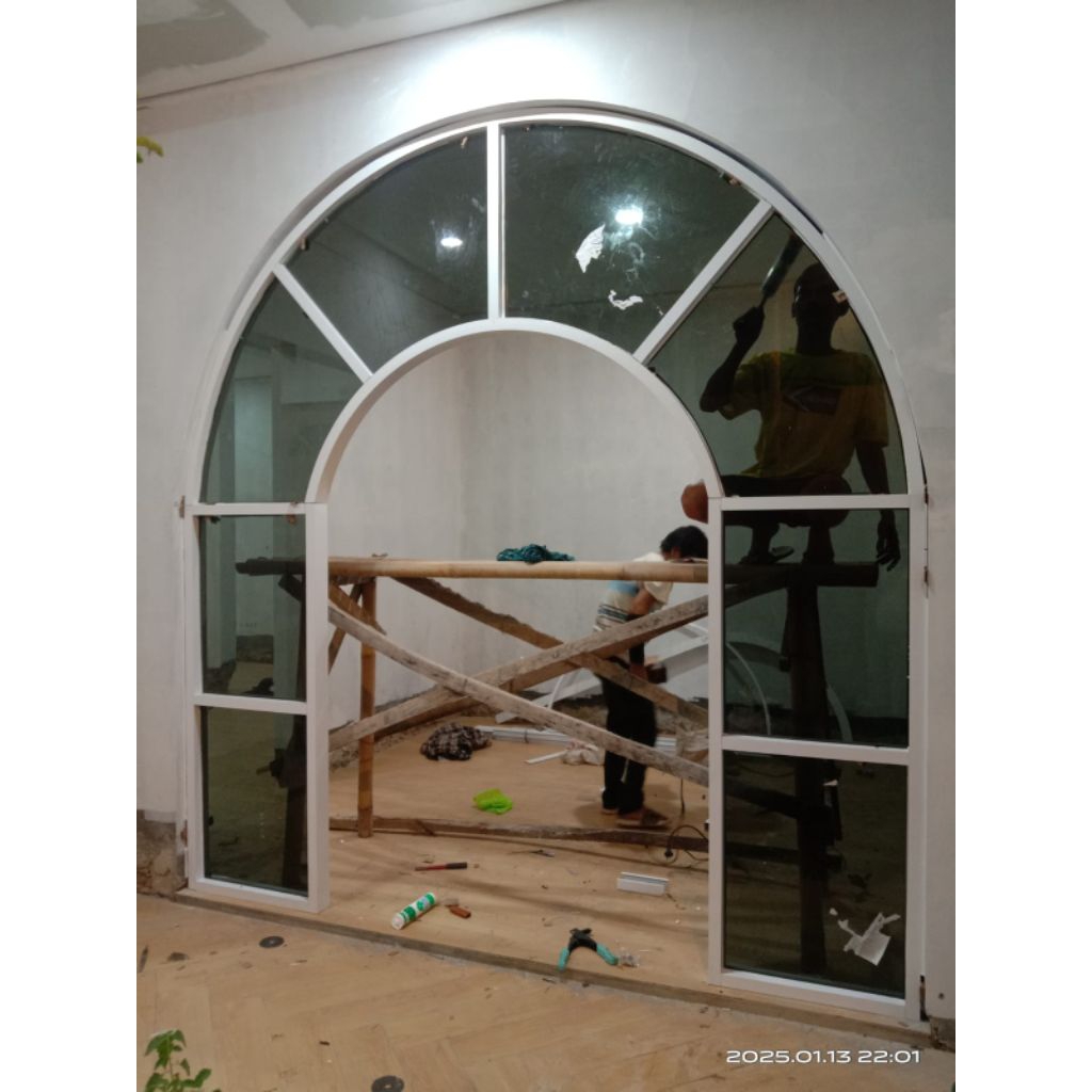 Pintu Kusen Aluminium lengkung/ Bending