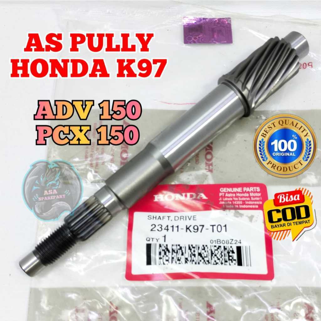 As Pully Belakang K97 Asli Original Motor Honda PCX 150 Lokal , ADV 150 Ass Pulley Puly Puli Batang 