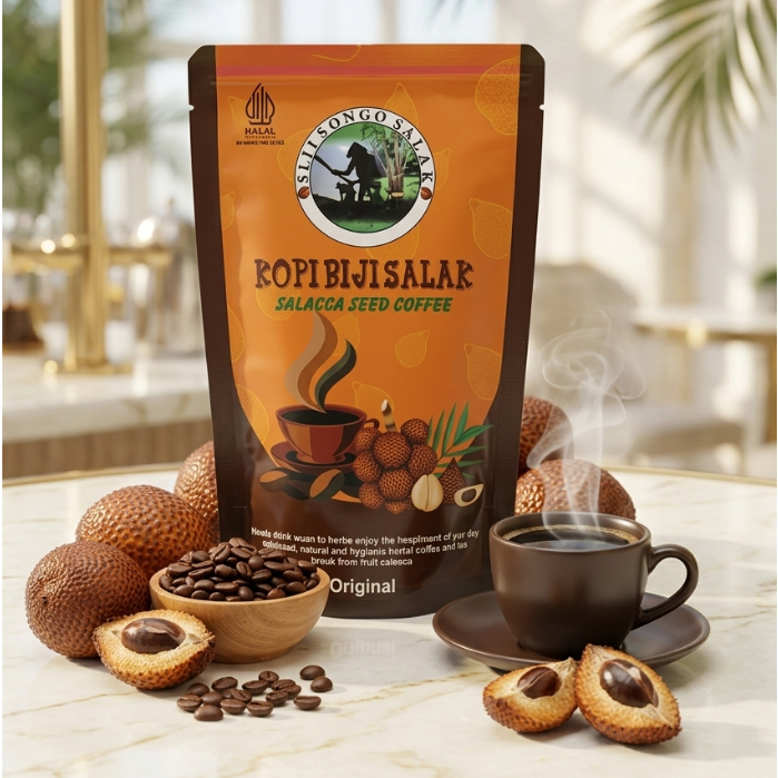 Kopi Bubuk Biji Salak Non Tanpa Kafein Asli Minuman Sehat Herbal Maag Asam Lambung Urat Hipertensi