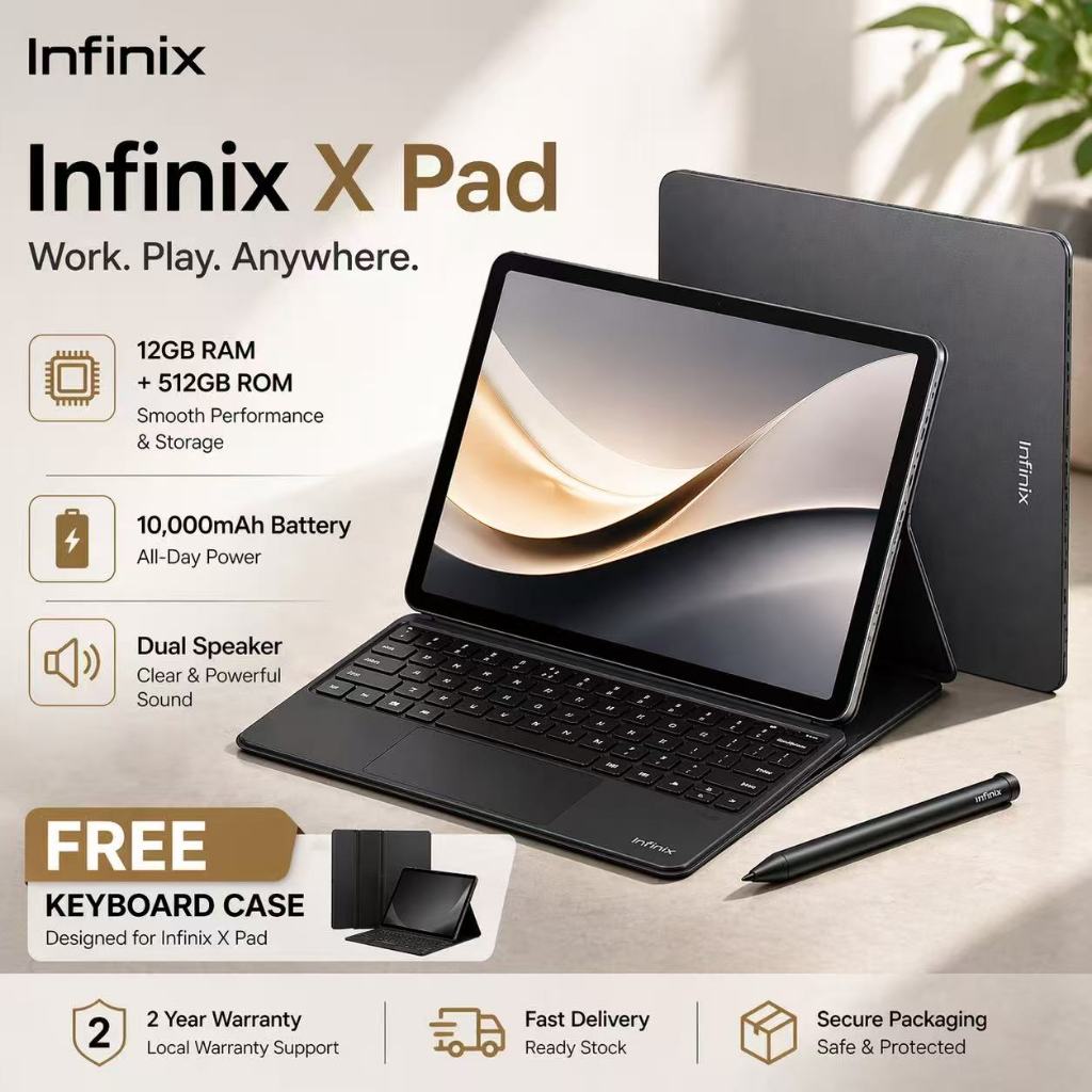INFINIX PAD 5G | 12GB + 512GB | Dual Sim | Fast Charging | Big Screen | Garansi 5 Tahun