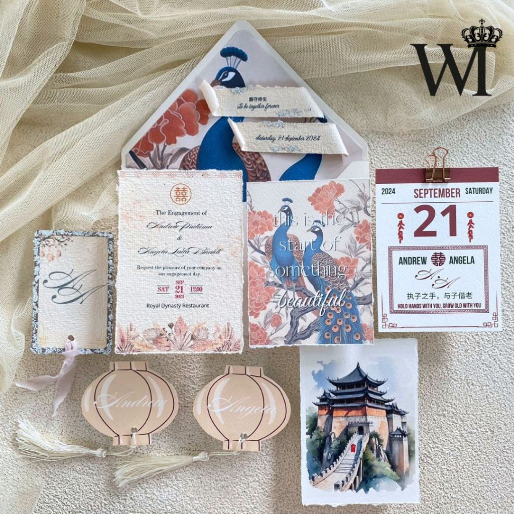 [1-2 Hari Jadi] Wedding Vows Handmade Undangan Aesthetic Keepsake Invitation Sangjit Design Chinese 