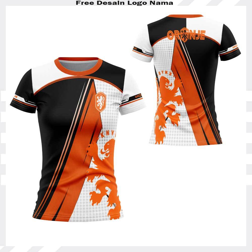 KAOS JERSEY CONTINGENT BELANDA FULLPRINT - SETELAN PENDEK WANITA-PRIA JERSEY FANTASY BELANDA UNISEX