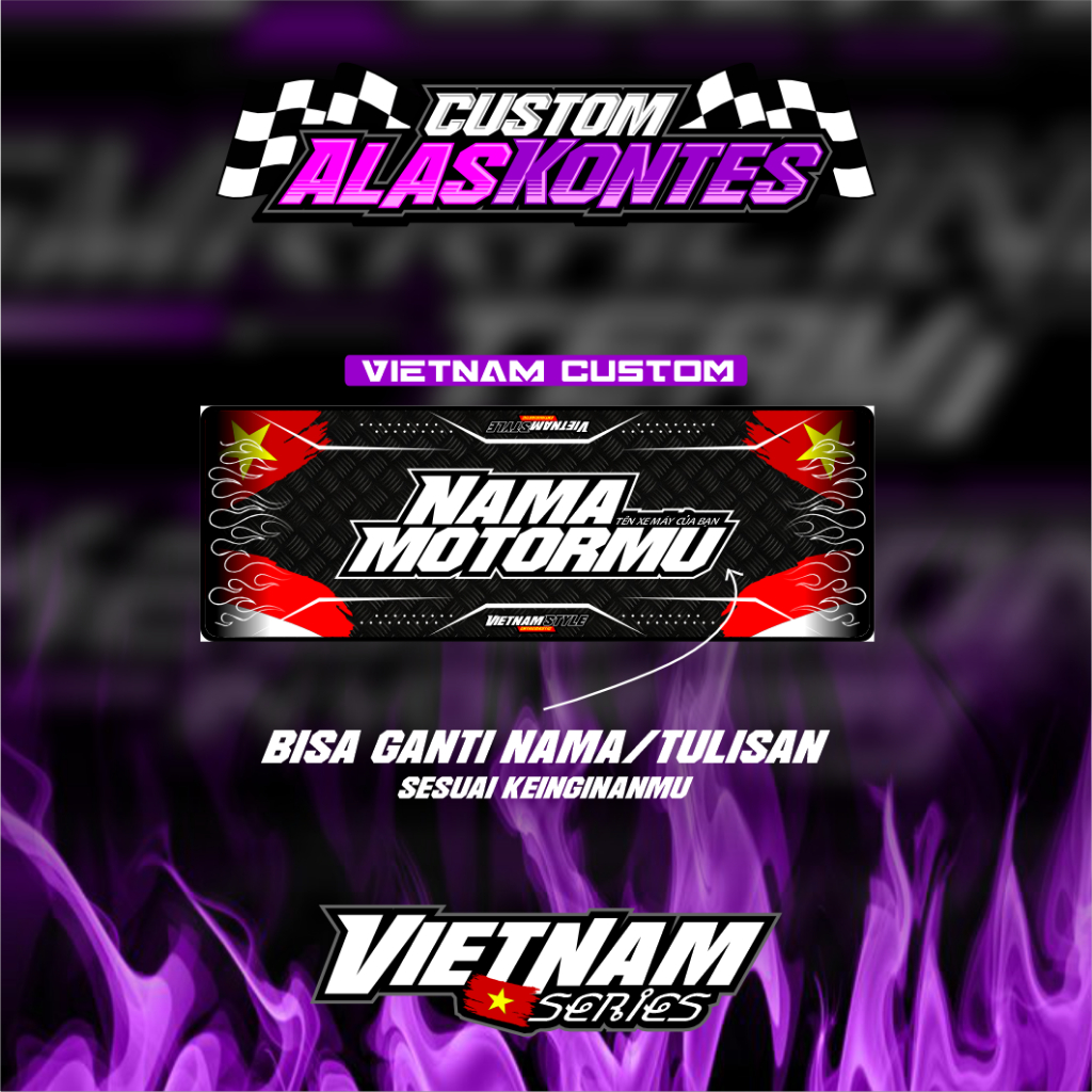 CUSTOM ALAS KONTES / BANNER KONTES / KARPET KONTES VIETNAM STYLE