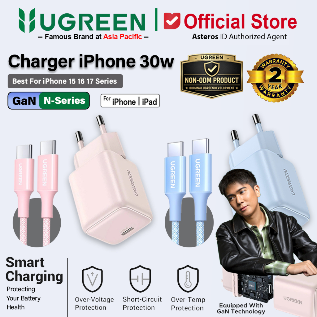 UGREEN Charger iPhone 17 17 Air 16 15 15 Plus PD Type C Fast Charging 20w-30w Max