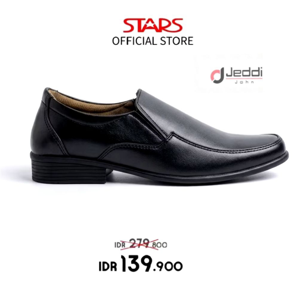 Jeddi John sepatu formal buat kerja Houston 701 hitam