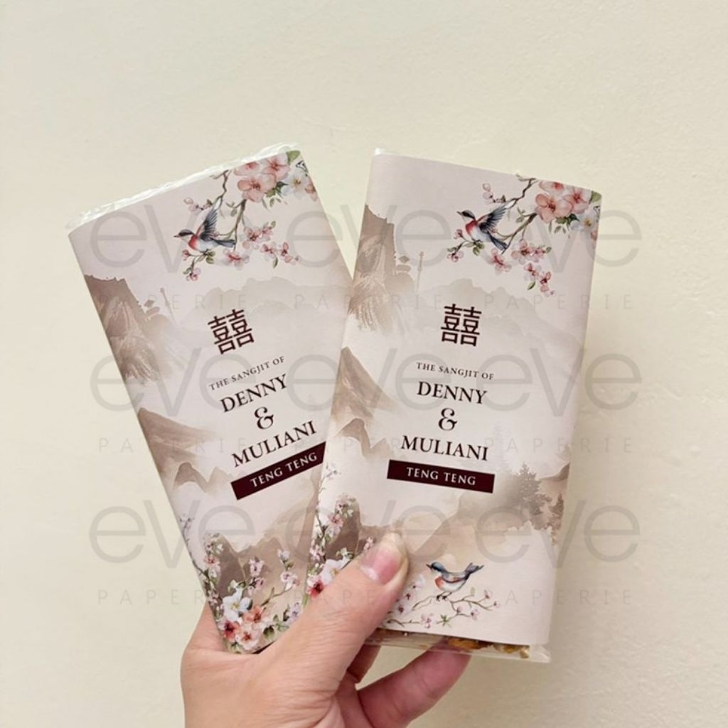 Paper Belt Sangjit | Label Sangjit Tinjing Teapai | Label Kue Sangjit | Label Seserahan
