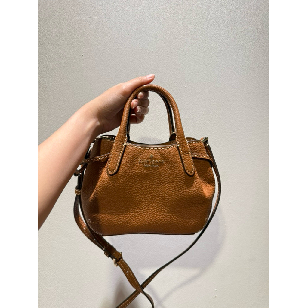 [PRELOVED] Kate Spade Dumpling Pebble Leather Bag Brown