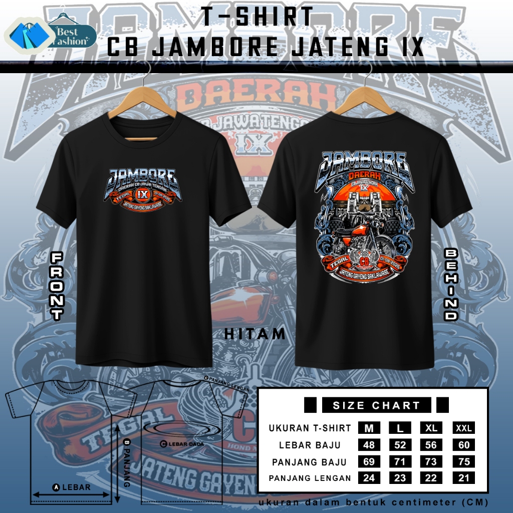 KAOS JAMDA CB JATENG.IX 2026 / Baju Merchandise Jamda CB Jateng Terbaru Unisex