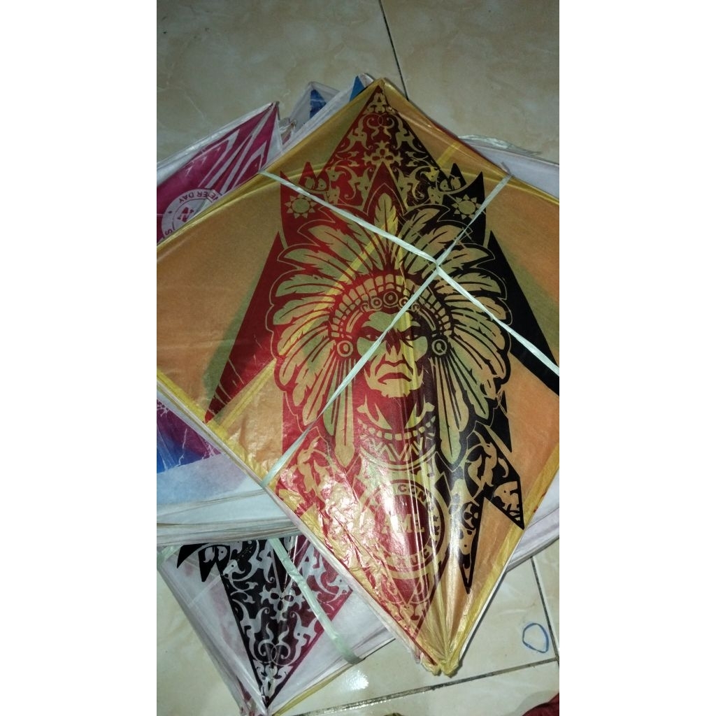 layangan minyak 10 pcs/layang layang/layangan kertas minyak sayur
