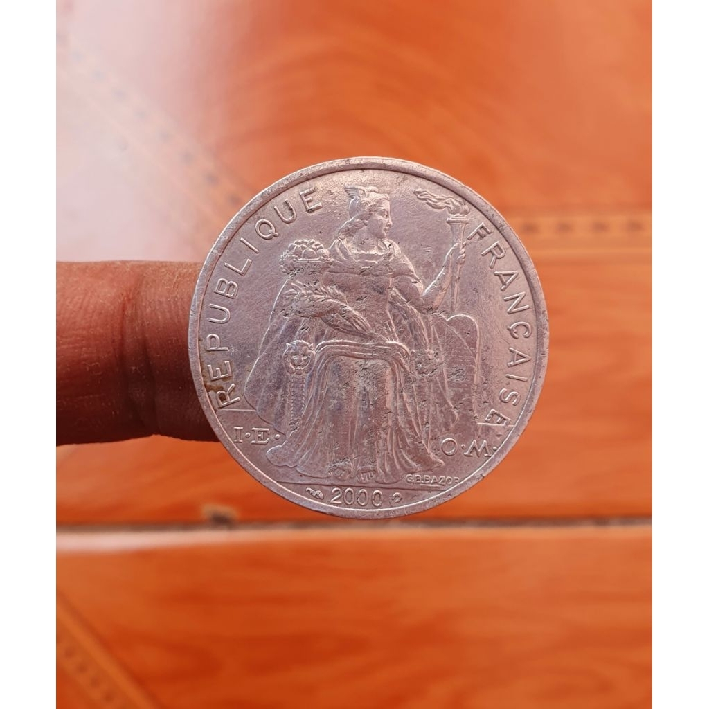 Koin 5 Francs tahun 2000 new caledonia ( kaledonia baru )