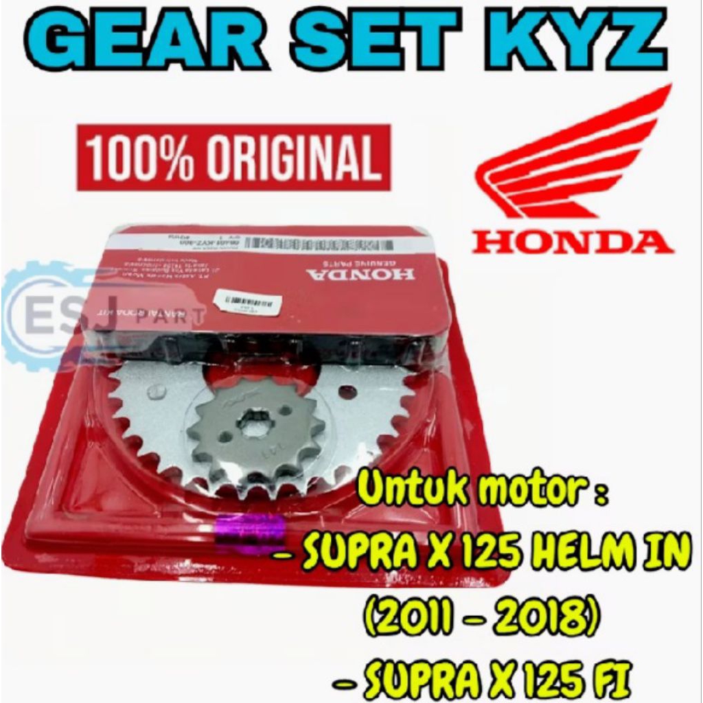 GEAR SET KYZ UNTUK MOTOR, SUPRA X 125 HELM IN(2011-2018), SUPRA X 125 F1