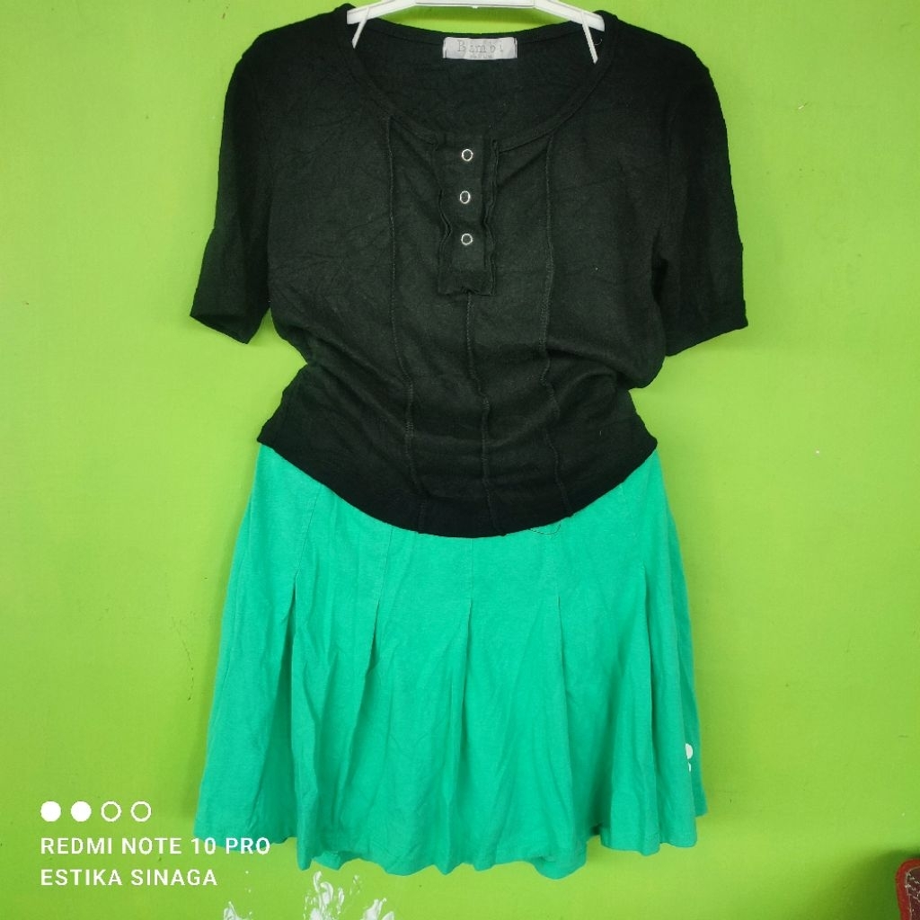 Set/Setelan Baju Knit Crop Rok Celana Anak Remaja 12-15 Tahun