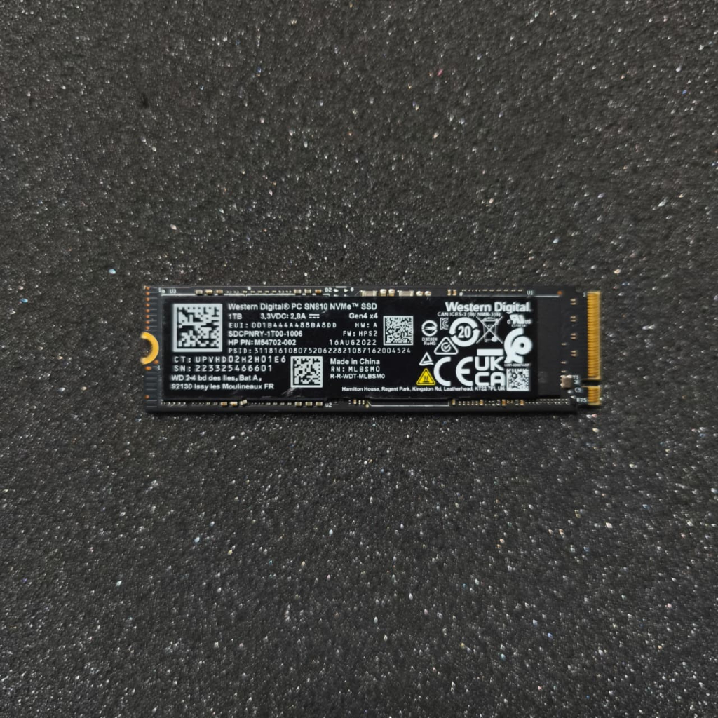 Western Digital NVMe 1TB Gen 4 (Like New) 7.000MB/s 100% (SSD PC SN810)