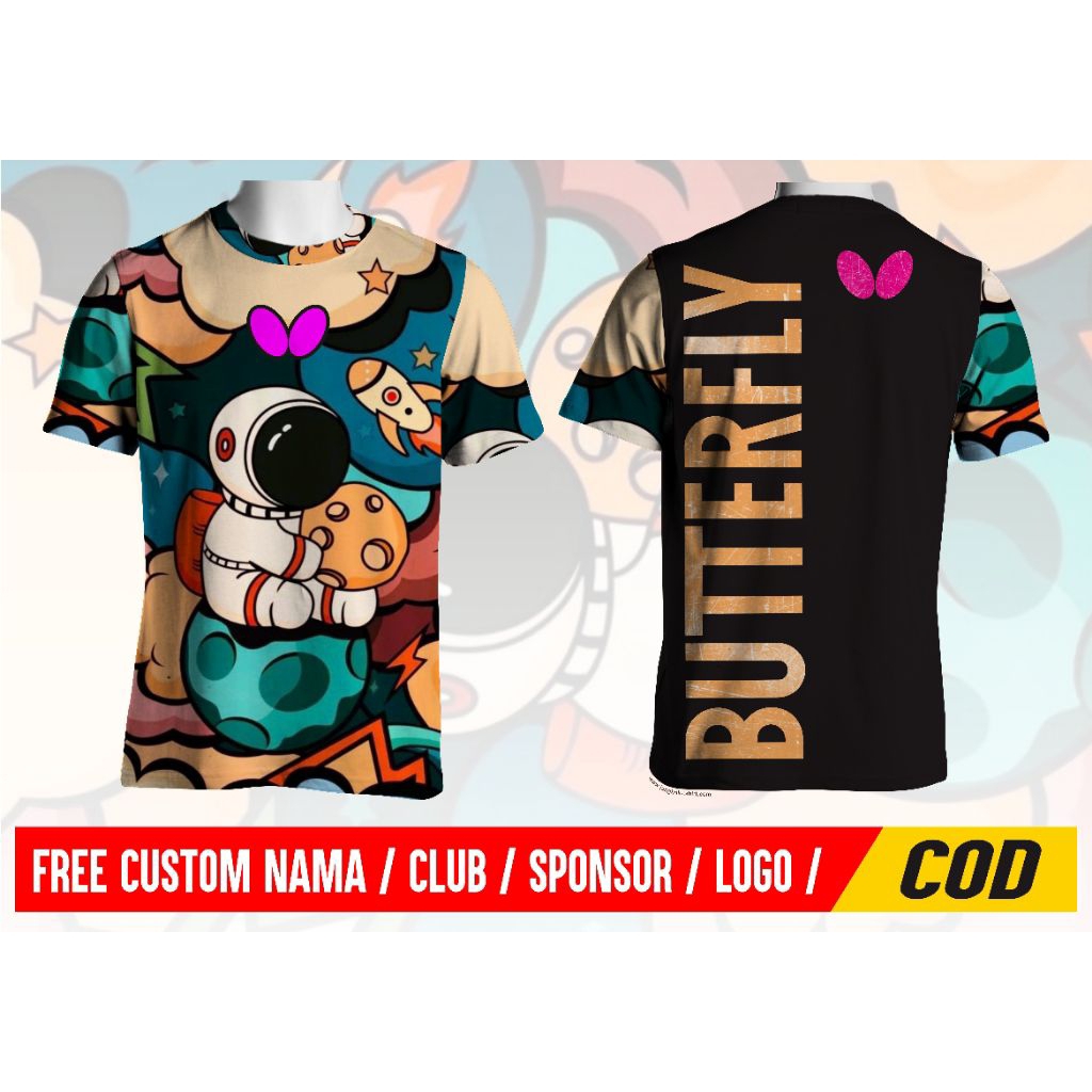 KAOS JERSEY PINGPONG BUTTERFLY ASTRONOT #TENIS MEJA