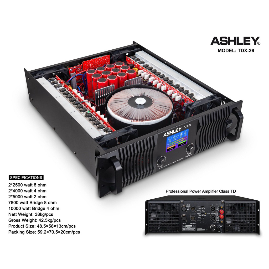power ashley tdx 26 original 2 channel class td Ashley Tdx26