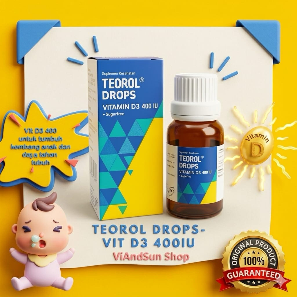 Teorol Drops Vitamin D3 400 IU - Vitamin D3 untuk bayi dari newborn