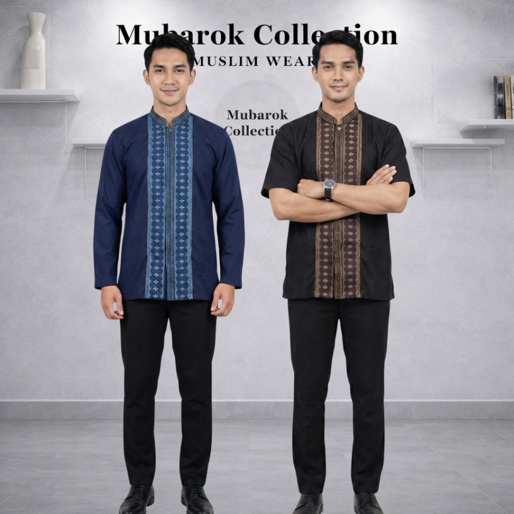 Baju Koko Warna Terbaru // Motif 04 // Tangan Panjang & Pendek //baju koko taqwa bordir pria muslim 