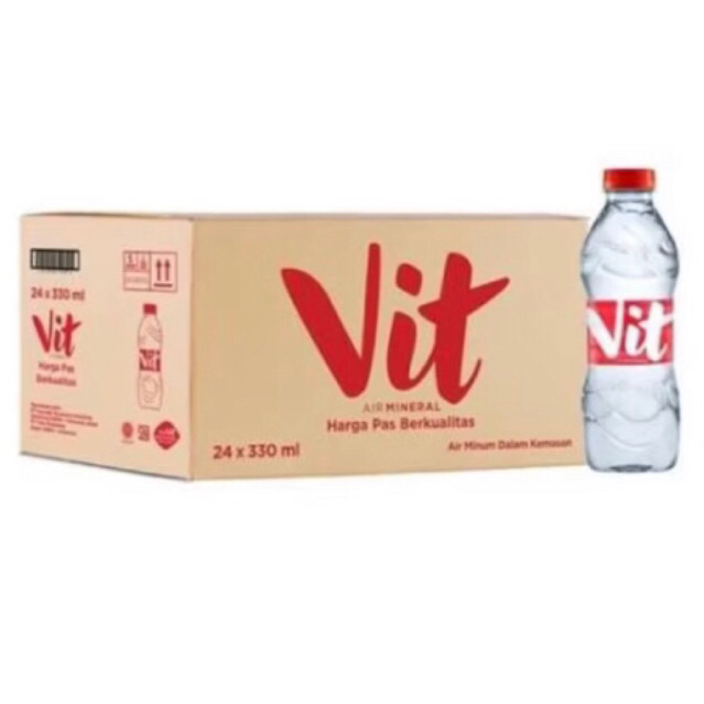 Vit Air Mineral Botol Mini Kecil 330ml 1 dus