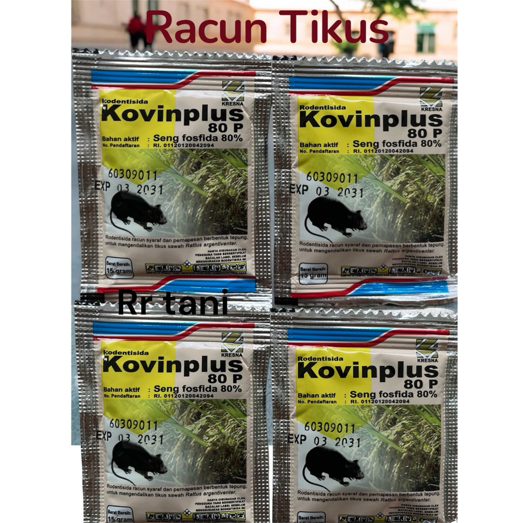 Racun Tikus Kovinplus 15gr, racun burung, racun hewan