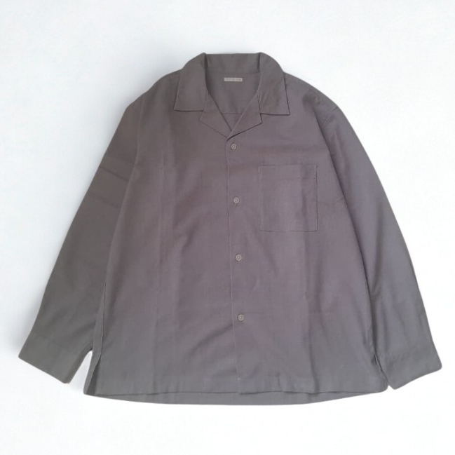 GU Uniqlo Long-sleeved Open Collar Shirt Cuban Style