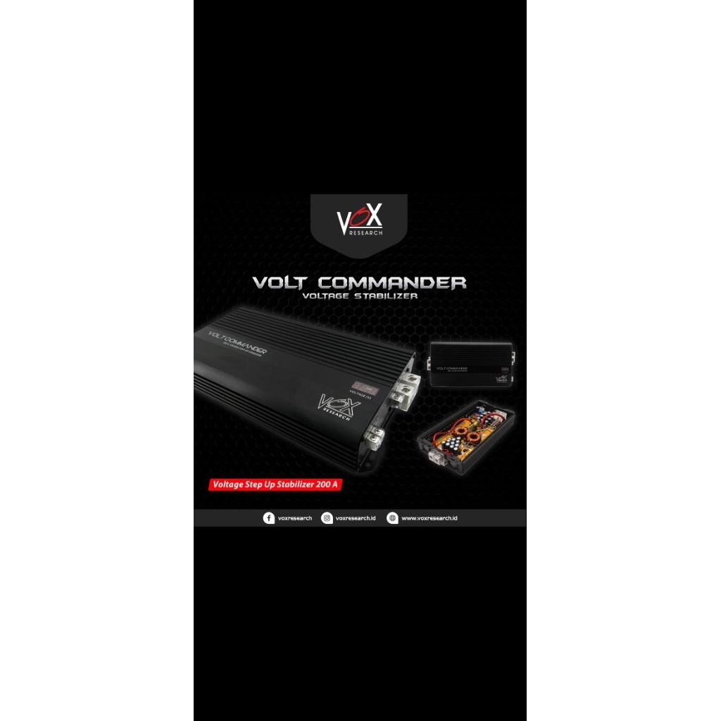 VOX Research VOLT COMMANDER – Voltage Step Up Stabilizer 200A