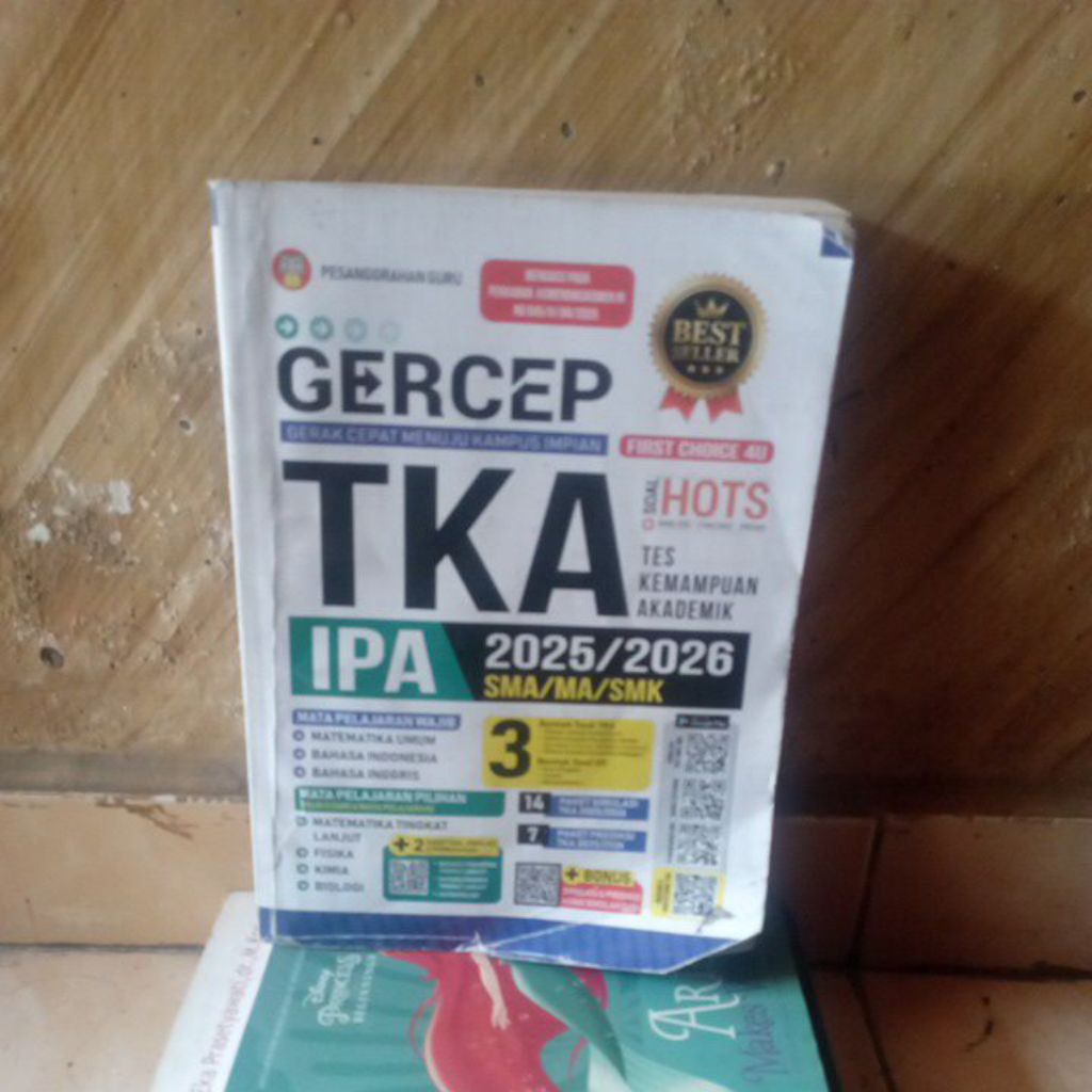buku bekas; GERCEP TKA IPA 2025 - 2026 SMA / SMK Matematika Umum,Bahasa Indonesia, Bahasa Inggris ol