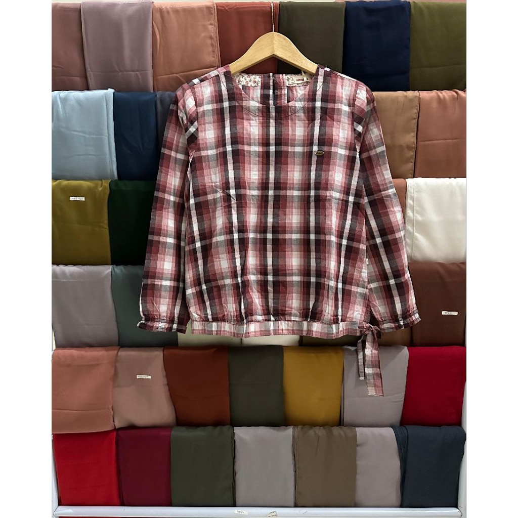 Reza Red Blouse - CORNICHE, Pakaian Wanita