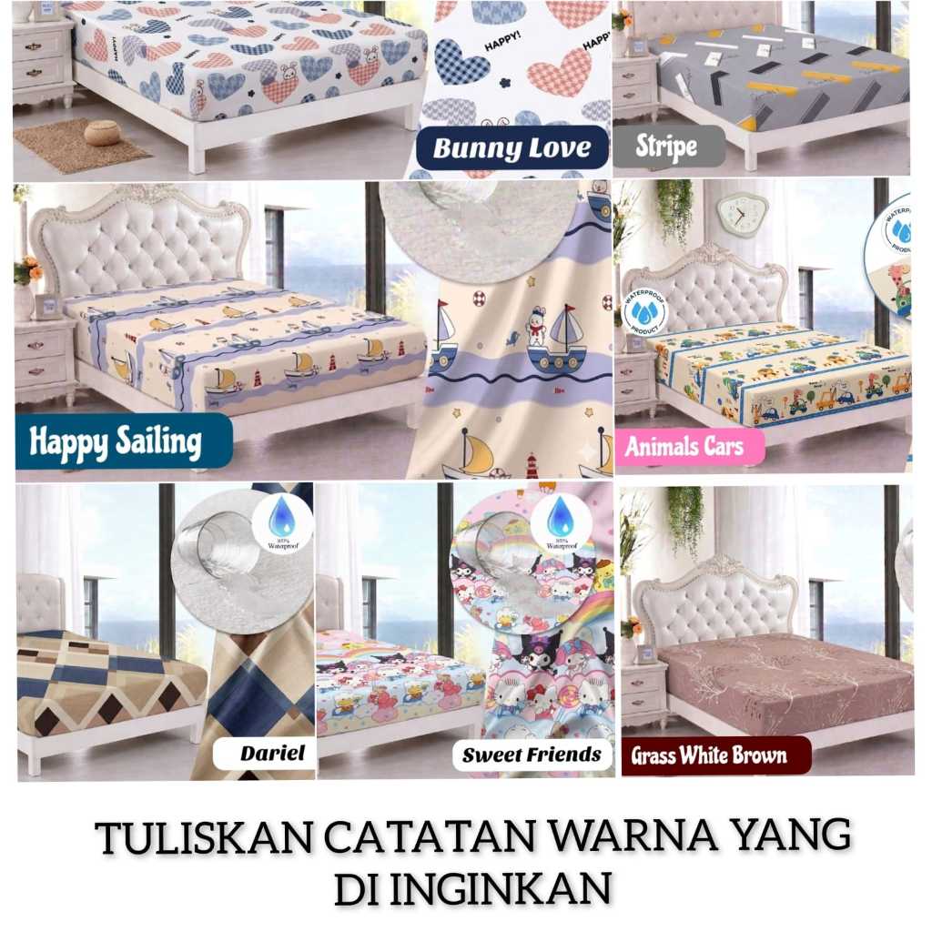 Kain Bahan Waterproof Per Set Meteran 0,5 Meter 50 cm Polos Motif Karakter Lucu Minimalis Anak Dewas