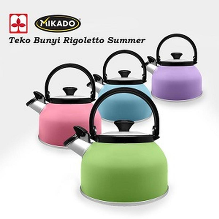 MASPION Mikado Teko Rigoletto Ceret Air Siul Whising Kettle Alumunium Rebus Air Bunyi Anodize
