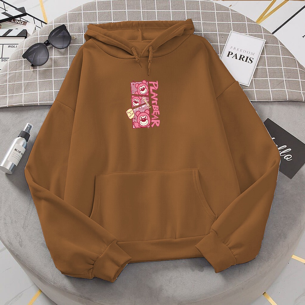 Hoodie wanita korean style Player Bear terbaru 2026 hudi cewek size L XL XXL hoodie kece hodyy perem